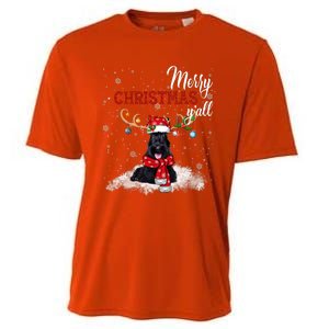 Merry Christmas YAll Scottish Terrier Christmas Ornaments Cooling Performance Crew T-Shirt