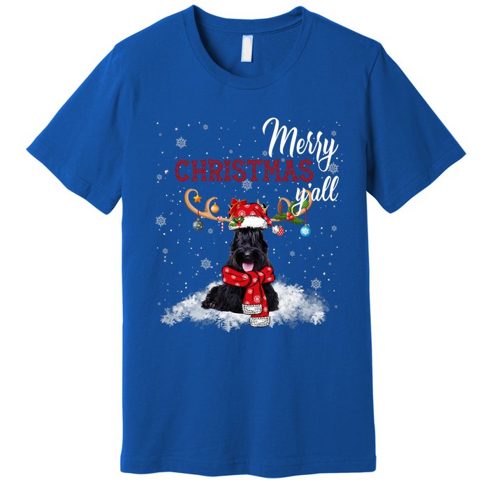 Merry Christmas YAll Scottish Terrier Christmas Ornaments Premium T-Shirt