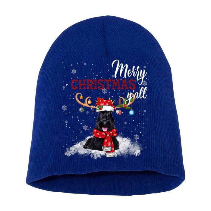 Merry Christmas YAll Scottish Terrier Christmas Ornaments Short Acrylic Beanie