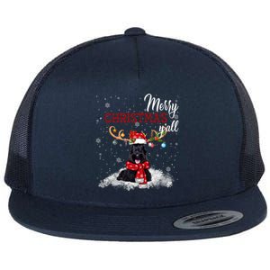 Merry Christmas YAll Scottish Terrier Christmas Ornaments Flat Bill Trucker Hat