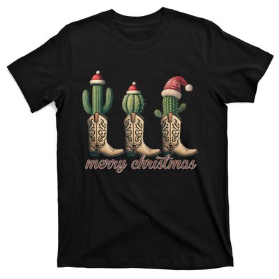 Merry Christmas YAll Western Country Cowboy Boots Holiday Tank Top T-Shirt