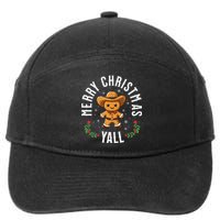 Merry Christmas Yall Gingerbread Cowboy Howdy Western Xmas 7-Panel Snapback Hat