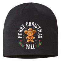 Merry Christmas Yall Gingerbread Cowboy Howdy Western Xmas Sustainable Beanie