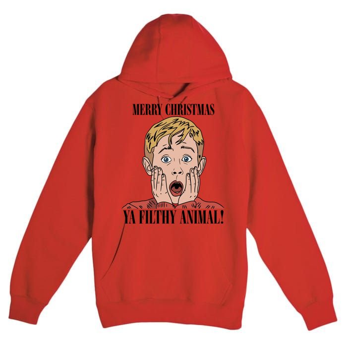 Merry Christmas Ya Filthy Animal Kevin Mccallister Christmas Home Alone Premium Pullover Hoodie