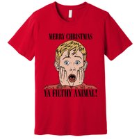 Merry Christmas Ya Filthy Animal Kevin Mccallister Christmas Home Alone Premium T-Shirt