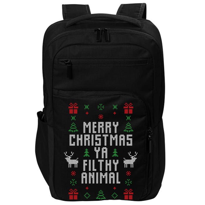 Merry Christmas Ya Filthy Animal Impact Tech Backpack