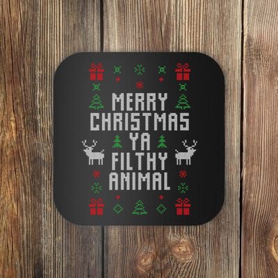 Merry Christmas Ya Filthy Animal Coaster