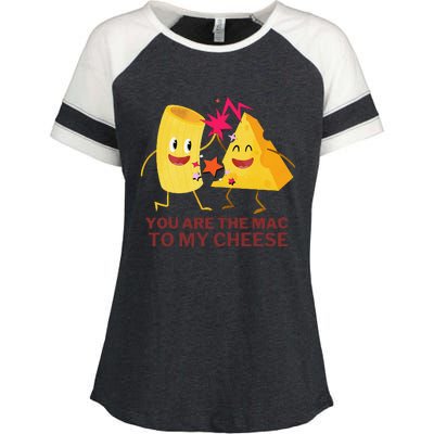 Mac Cheese You Are The Mac To My Cheese Enza Ladies Jersey Colorblock Tee