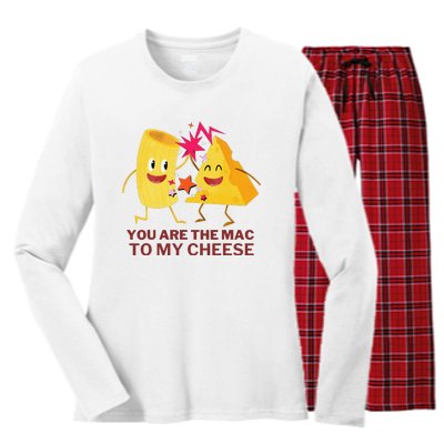 Mac Cheese You Are The Mac To My Cheese Women's Long Sleeve Flannel Pajama Set 