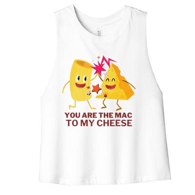 Mac Cheese You Are The Mac To My Cheese Women's Racerback Cropped Tank