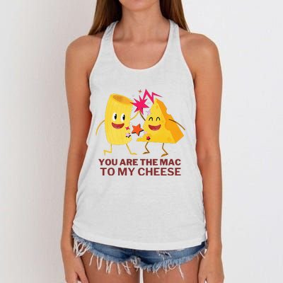 Mac Cheese You Are The Mac To My Cheese Women's Knotted Racerback Tank