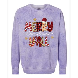 Merry Christmas YAll Christmas Xmas Women Colorblast Crewneck Sweatshirt