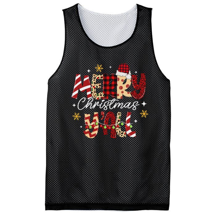 Merry Christmas YAll Christmas Xmas Women Mesh Reversible Basketball Jersey Tank