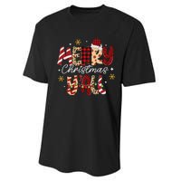 Merry Christmas YAll Christmas Xmas Women Performance Sprint T-Shirt