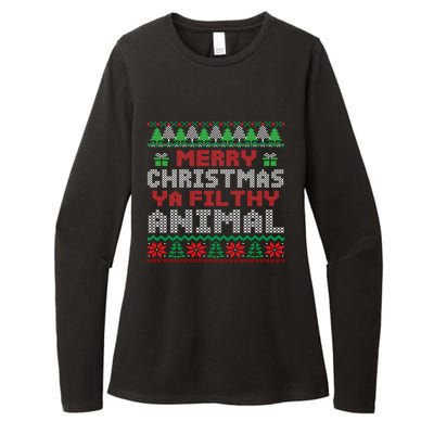 Merry Christmas Ya Filthy Animal Womens CVC Long Sleeve Shirt