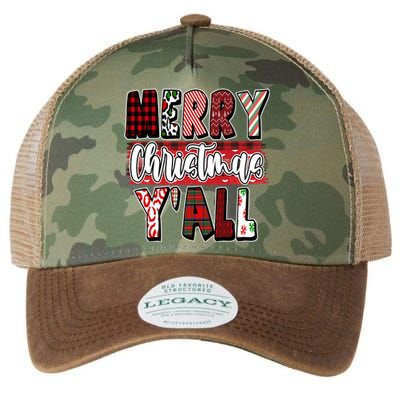 Merry Christmas Yall Holiday Festive Fun Legacy Tie Dye Trucker Hat