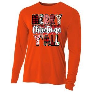 Merry Christmas Yall Holiday Festive Fun Cooling Performance Long Sleeve Crew