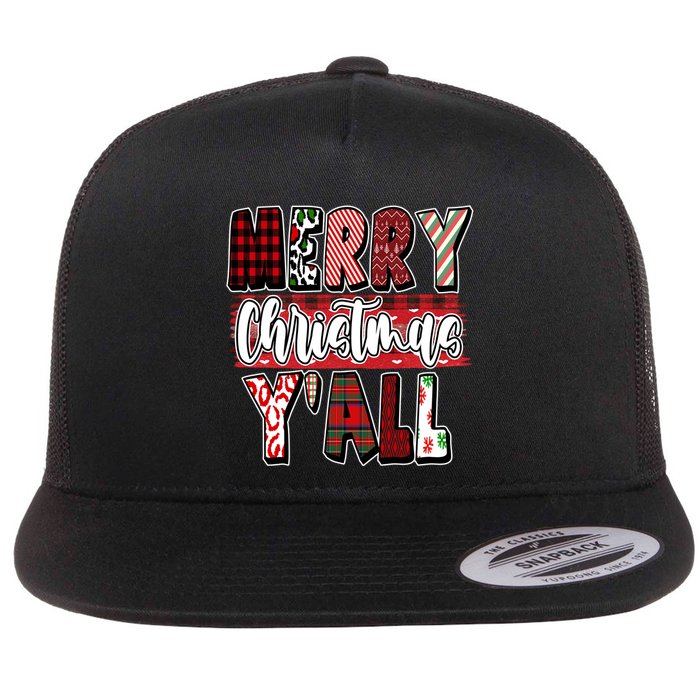 Merry Christmas Yall Holiday Festive Fun Flatbill Hat