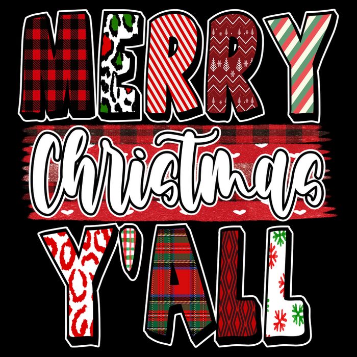 Merry Christmas Yall Holiday Festive Fun Flatbill Hat