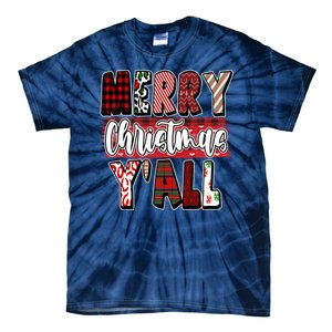 Merry Christmas Yall Holiday Festive Fun Tie-Dye T-Shirt