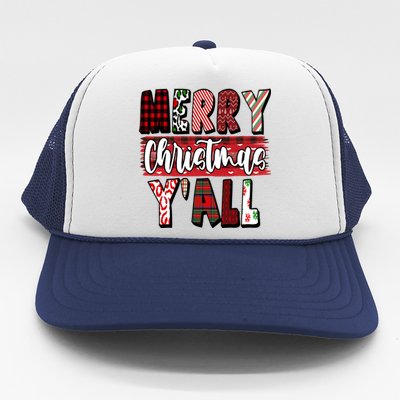 Merry Christmas Yall Holiday Festive Fun Trucker Hat