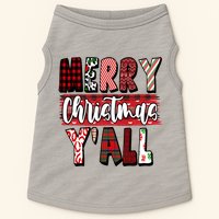 Merry Christmas Yall Holiday Festive Fun Doggie Tank
