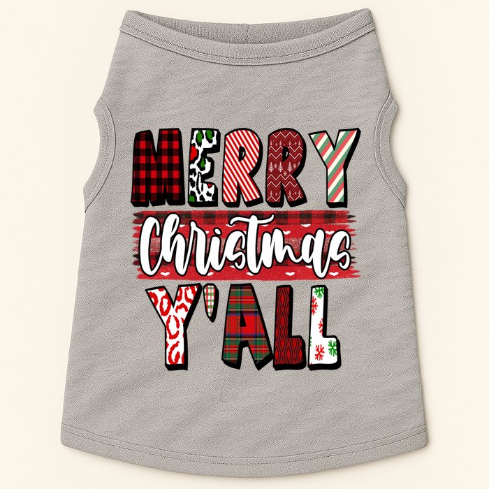 Merry Christmas Yall Holiday Festive Fun Doggie Tank