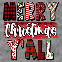 Merry Christmas Yall Holiday Festive Fun Doggie Tank