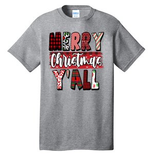 Merry Christmas Yall Holiday Festive Fun Tall T-Shirt