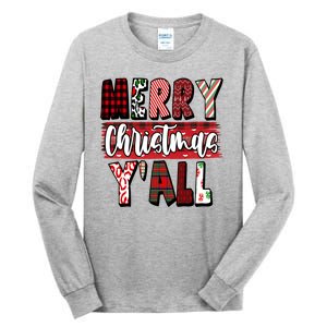 Merry Christmas Yall Holiday Festive Fun Tall Long Sleeve T-Shirt