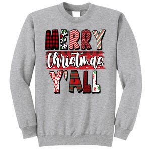 Merry Christmas Yall Holiday Festive Fun Tall Sweatshirt