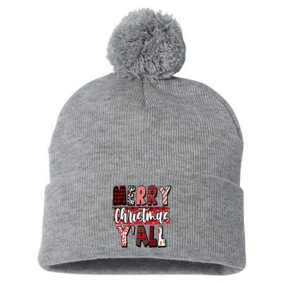 Merry Christmas Yall Holiday Festive Fun Pom Pom 12in Knit Beanie