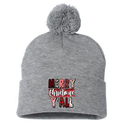 Merry Christmas Yall Holiday Festive Fun Pom Pom 12in Knit Beanie