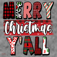 Merry Christmas Yall Holiday Festive Fun Women's T-Shirt