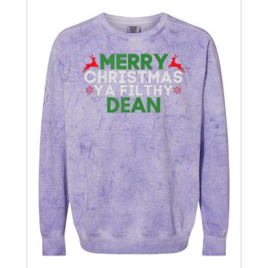 Merry Christmas Ya Filthy Dean Academic Dean Christmas Colorblast Crewneck Sweatshirt