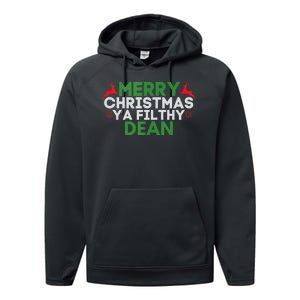 Merry Christmas Ya Filthy Dean Academic Dean Christmas Performance Fleece Hoodie