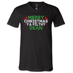 Merry Christmas Ya Filthy Dean Academic Dean Christmas V-Neck T-Shirt