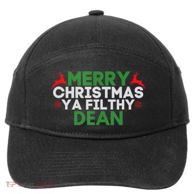 Merry Christmas Ya Filthy Dean Academic Dean Christmas 7-Panel Snapback Hat