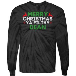 Merry Christmas Ya Filthy Dean Academic Dean Christmas Tie-Dye Long Sleeve Shirt