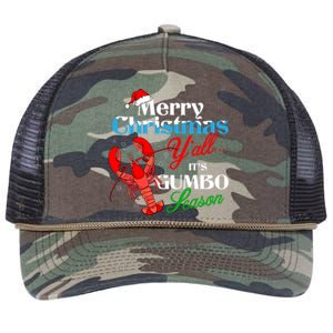 Merry Christmas YaLl ItS Gumbo Season Cajun Christmas Long Sleeve Retro Rope Trucker Hat Cap