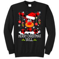 Merry Christmas Y'all Gifts Leopard Buffalo Plaid Xmas Sweatshirt