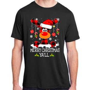 Merry Christmas Y'all Gifts Leopard Buffalo Plaid Xmas Adult ChromaSoft Performance T-Shirt