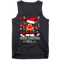 Merry Christmas Y'all Gifts Leopard Buffalo Plaid Xmas Tank Top