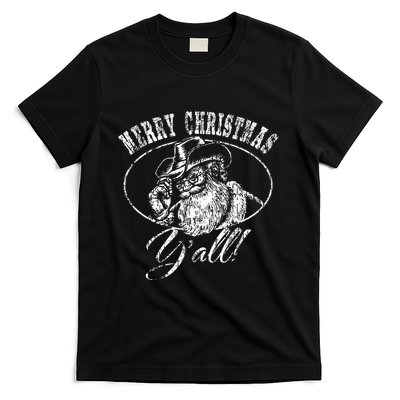 Merry Christmas Y'all Country Cowboy Santa Claus  T-Shirt