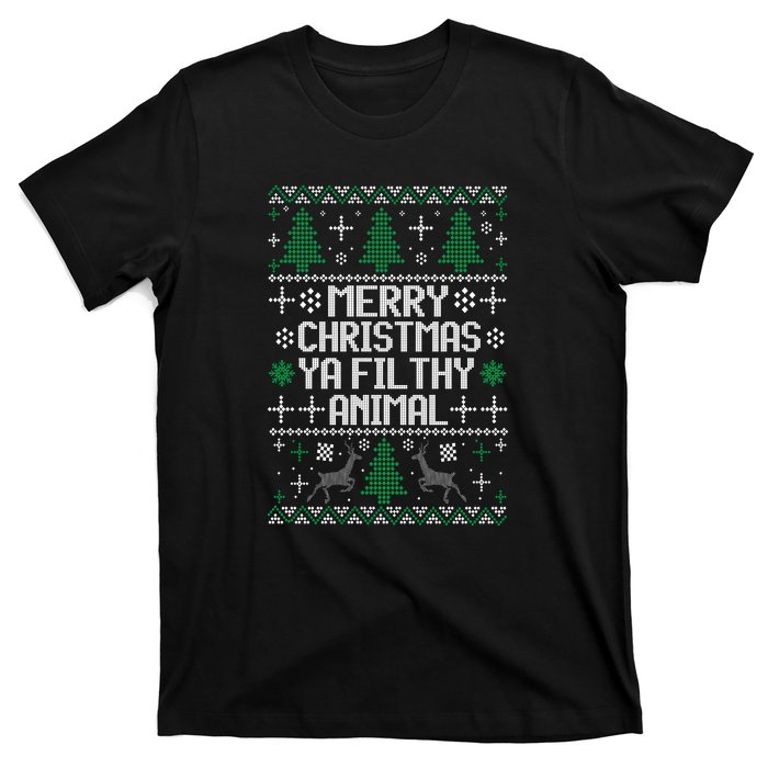 Merry Christmas Ya Filthy Animal Ugly Sweater Funny Xmas Gift T-Shirt