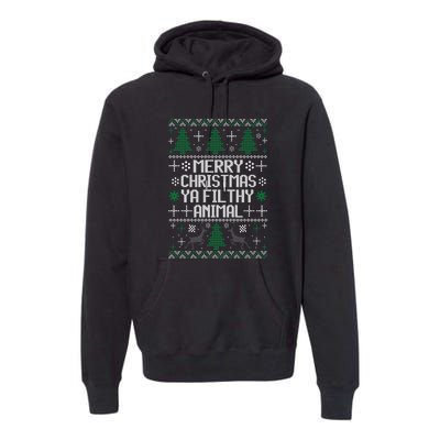 Merry Christmas Ya Filthy Animal Ugly Sweater Funny Xmas Gift Premium Hoodie