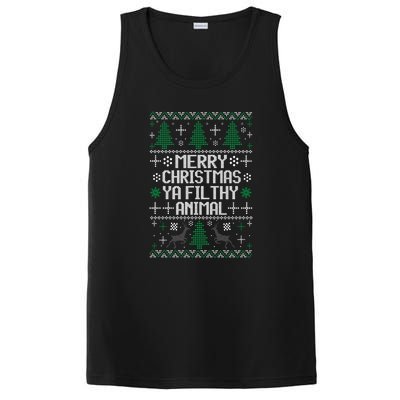 Merry Christmas Ya Filthy Animal Ugly Sweater Funny Xmas Gift PosiCharge Competitor Tank