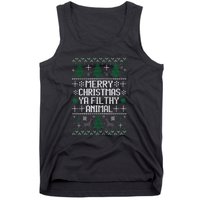 Merry Christmas Ya Filthy Animal Ugly Sweater Funny Xmas Gift Tank Top