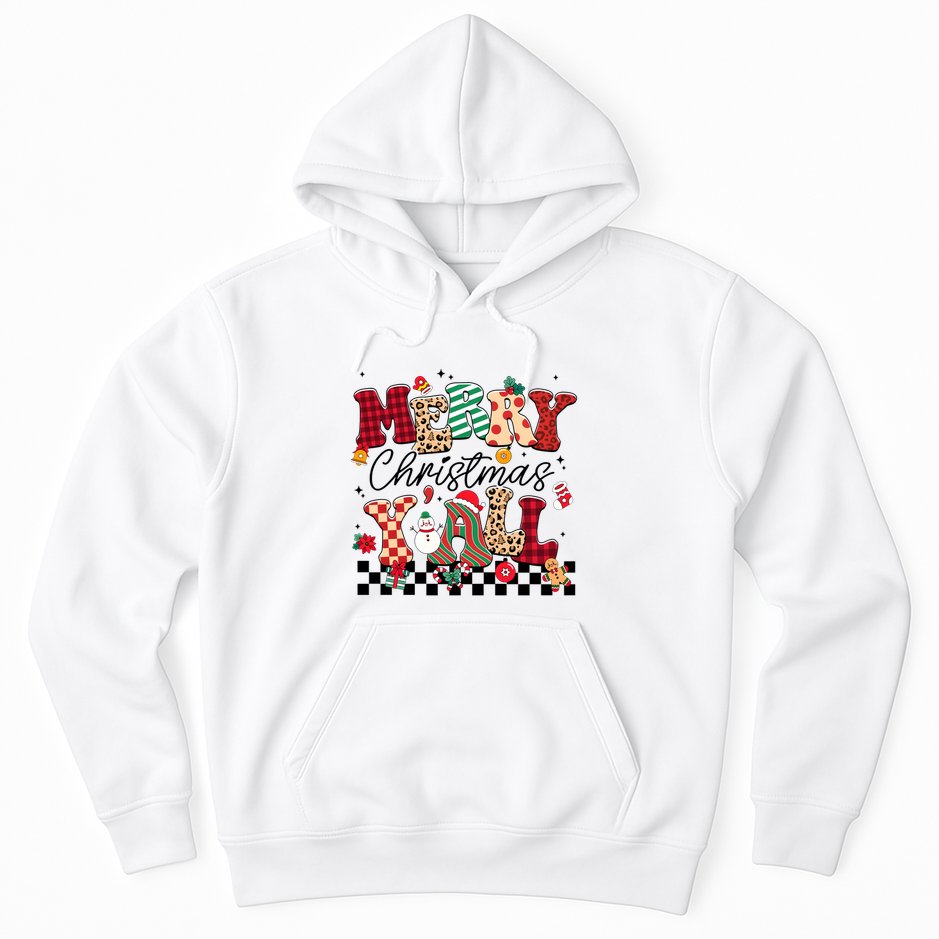Merry Christmas Y’All Xmas Holiday Matching Family Hoodie