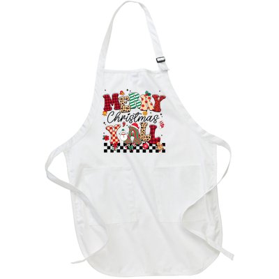 Merry Christmas Y’All Xmas Holiday Matching Family Full-Length Apron With Pockets